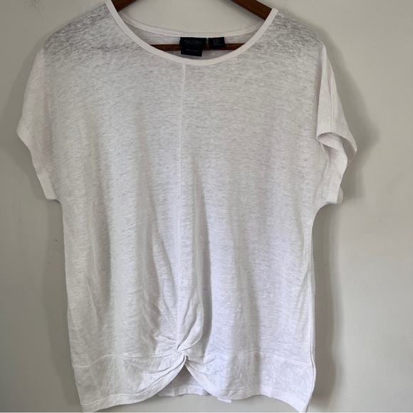 Rachel Roy Top White 100% Linen Womens Size Medium - Picture 1 of 6